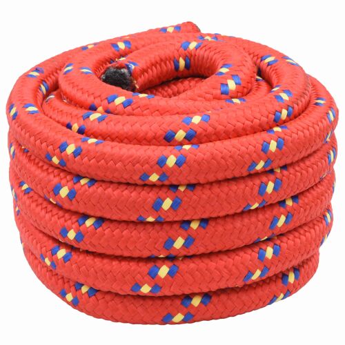 vidaXL Csónak Kötél 4 mm 25 m Piros 163056287 - Kötél