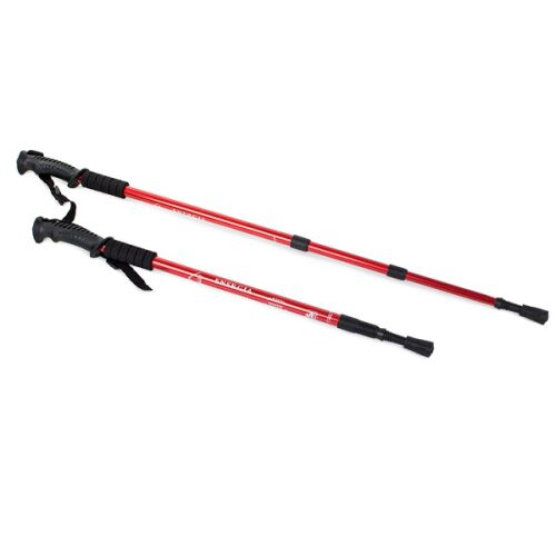 Palice na Nordic Walking Energia s vymeniteľnými hrotmi, čierna a červená