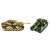 Ikonka Remote Control Military Tank Set - Green and Brown Camouflage, two tanks