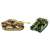 Ikonka Remote Control Military Tank Set - Green and Brown Camouflage, two tanks