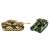 Ikonka Remote Control Military Tank Set - Green and Brown Camouflage, two tanks