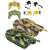 Ikonka Remote Control Military Tank Set - Green and Brown, two tanks, two controllers, chargers and batteries