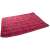 Red and blue plaid picnic blanket with waterproof backing, unfolded, showing the handle and velcro closure