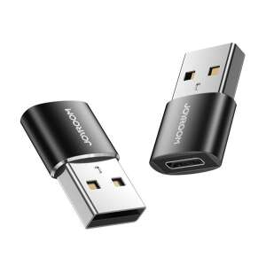 JOYROOM adapter 2db (Type-C aljzat - USB, adatátvitel és töltés) FEKETE CAT S60, Apple iPhone 7 4.7, Apple iPhone 7 Plus 5.5, Evolveo Strongphone Q5, Blackberry DTEK50 , Vodafone Smart turbo 7 (VF