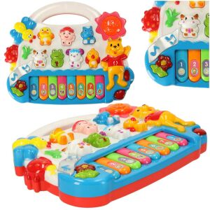Kik Toy Piano with animal sounds - Animals #blue-white