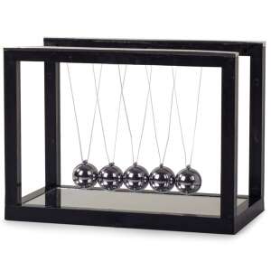 Newton's cradle desk ornament, black - Home decoration
