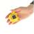 Yellow apple shaped electronic pet toy, Jia Yuan brand, held in hand