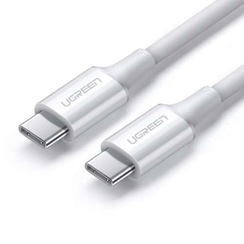 Kabel UGREEN US300 USB-C do USB-C, białe, 1 metr