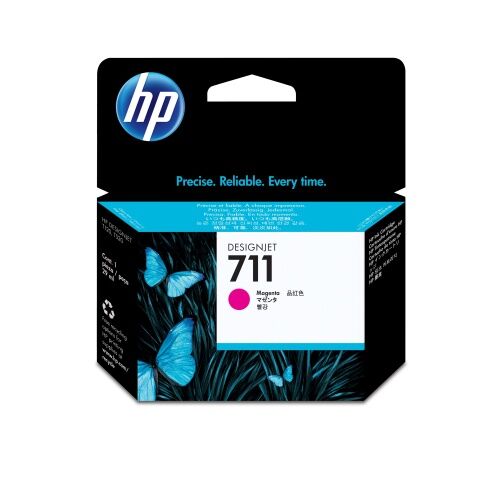 HP 711 magenta tintapatron kiskereskedelmi csomagolásban, DesignJet nyomtató tinta - Tintapatron