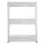 White 3-tier rolling kitchen shelf unit with wheels