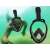 Two people snorkeling with black full face snorkeling mask