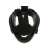 Black snorkeling mask with adjustable straps, back view
