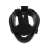 Black snorkeling mask with adjustable straps, back view