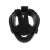 Black snorkeling mask with adjustable straps, back view