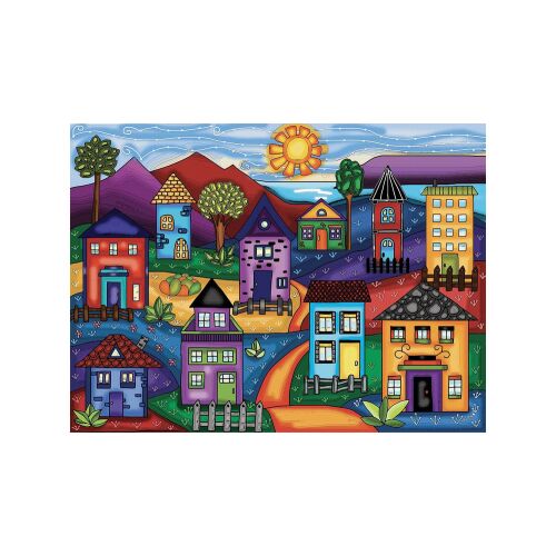 JaCaRou Houses in the Valley 1000 darabos puzzle kirakva 