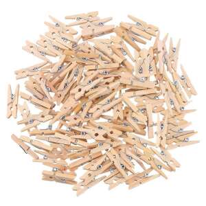 100 kusov malých drevených štipcov na bielizeň, ideálnych na remeslá, dekorácie a zavesenie fotografií - Štipce na prádlo