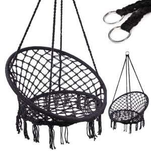 Függőhinta, függőszék, 80cm, fekete 44675139