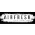 Airfresh autóparfüm logó, merész fekete-fehér design