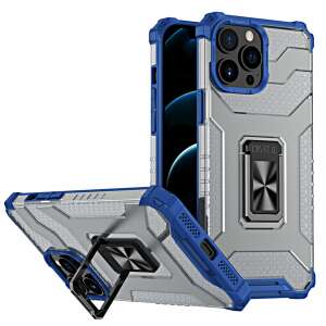 Crystal Ring Tok iPhone 11 Pro case, blue and silver, with kickstand, shockproof - Apple Phone Case