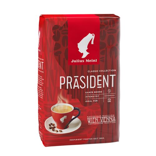 Julius Meinl Präsident Szemes Kávé 500g, gazdag aromával és kiegyensúlyozott ízzel - Szemes kávé