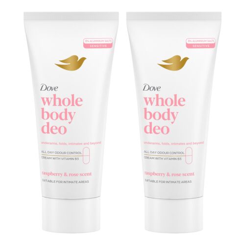 Dove Whole Body Raspberry & Rose Scent Dezodor krém 2x75ml 163328108 - Dezodor
