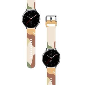 Pasek do zegarka Samsung Galaxy Watch 46mm Camo czarny Strap Moro - Samsung Pasek do inteligentnego zegarka