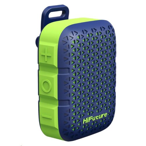 HiFuture POCKET S vízálló Bluetooth hangszóró, kék és zöld, szögletes nézet - HiFuture
