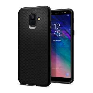 Fekete Spigen Liquid Air telefontok Samsung Galaxy A6 (2018)-hoz, rombusz mintával - Spigen