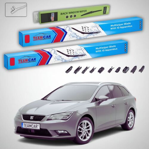 TeamCar első és hátsó ablaktörlő szett Seat Leon ST 5F8-hoz - ‪Ablaktörlő lapát