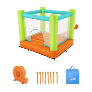 Bestway H2OGO! Jump and Slide inflatable bounce house with blower, stakes, and carrying bag - Bestway