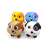 Wind-up puppy toy in 4 colors: yellow, blue, brown and beige, black and white