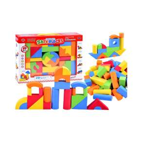 Safe Blocks 80 piece foam building blocks set for kids, educational toy for toddlers, colorful and soft blocks for creative play - Plastic Building Toy