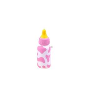 Pink cow print stress ball shaped like a baby bottle - Ramiz