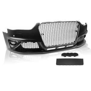 Audi A4 B8 RS Style Front Bumper with PDC, Black-Chrome, 2012-2015 - Bumper
