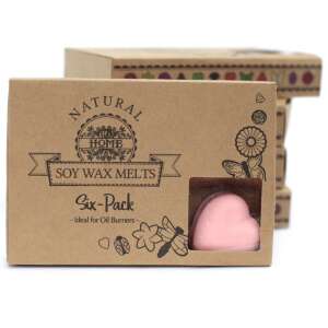 Illatos szív alakú szójaviasz dobozkában - Sárkányvér, 6 db illatos szójaviasz olajégőhöz - Légfrissítő