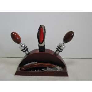 Bornyitó szett dugóhúzóval, palackdugóval és fóliavágóval - Báreszköz