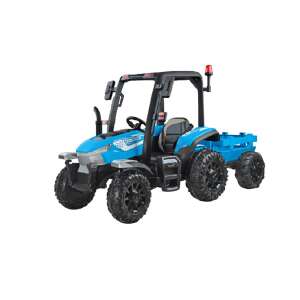 Ramiz traktor pótkocsival és jelzőlámpával kék színben 44696637 Elektromos járművek - Kék