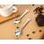 wrench shaped teaspoon set, silver, stainless steel, for coffee, tea, dessert