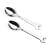 2 piece wrench shaped teaspoon set, silver, stainless steel, for coffee, tea, dessert