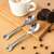 wrench shaped teaspoon set, silver, stainless steel, for coffee, tea, dessert