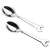 2 piece wrench shaped teaspoon set, silver, stainless steel, for coffee, tea, dessert