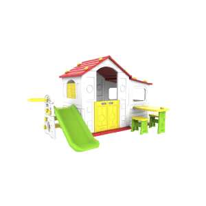 4 az 1-ben kerti játszóház csúszdával, asztallal és kosárlabda palánkkal - Ramiz