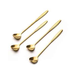 4 darabos arany szív alakú kanál szett - Kanál