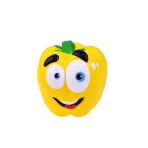 Yellow stress ball shaped like an apple with a smiley face - Ramiz