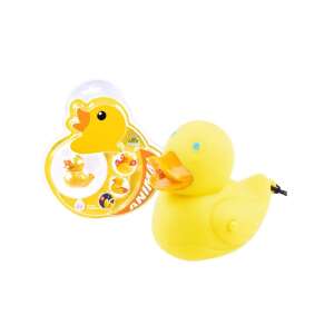 Yellow rubber duck keychain with light and sound effects, perfect for backpacks, pencil cases, and keys - Keychain