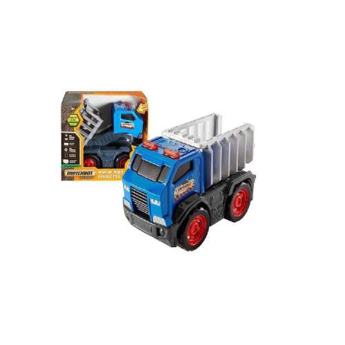 Matchbox Kihajtható teherautó, kék színű játék teherautó billenő platóval, fényekkel és hangokkal - Ramiz