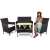 Barna rattan garden furniture set with a woman enjoying a drink