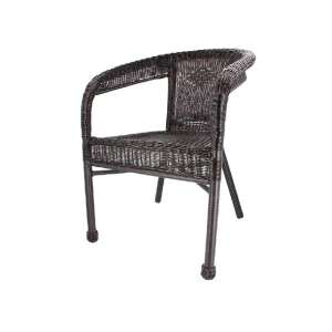 Rattan Garden Chair in Chocolate Brown 60 x 42 x 73 cm 44698641 - GardenLine