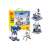 Wange 4 in 1 Power Machinery building set, includes instructions for building a motor, catapult, dinosaur, and chair
