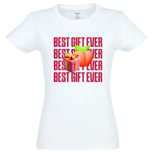 Best Gift Ever - női pamut póló (fehér) 163607294 - Női póló